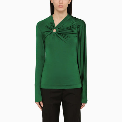 Victoria Beckham Emerald Green Viscose Sweater