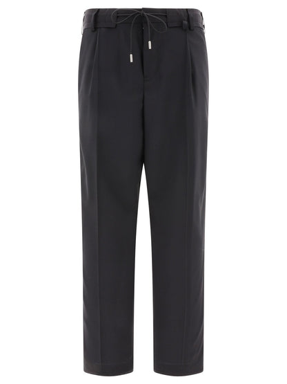 Sacai Trousers With Drawstring Waist