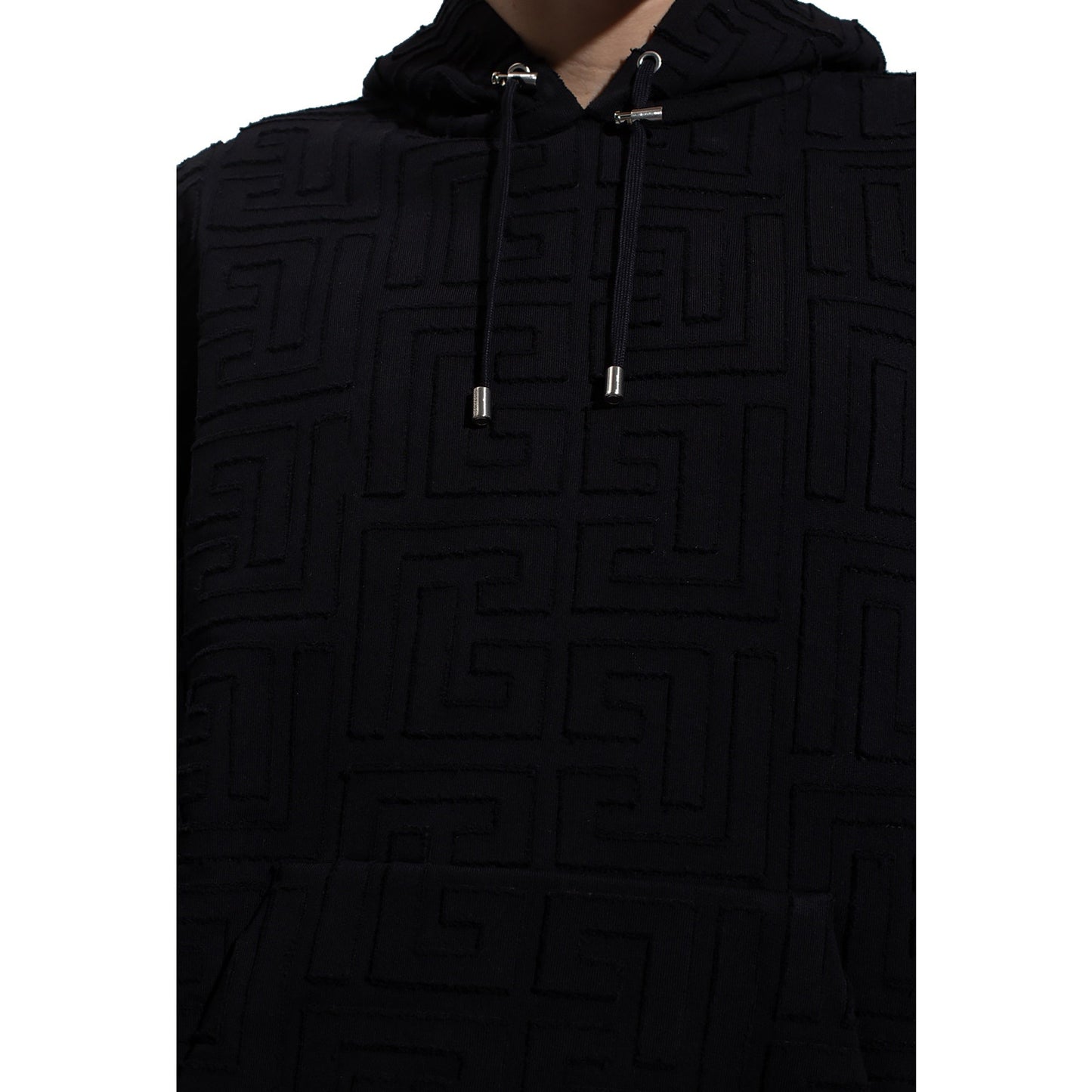 Balmain Monogrammed Hooded Sweatshirt