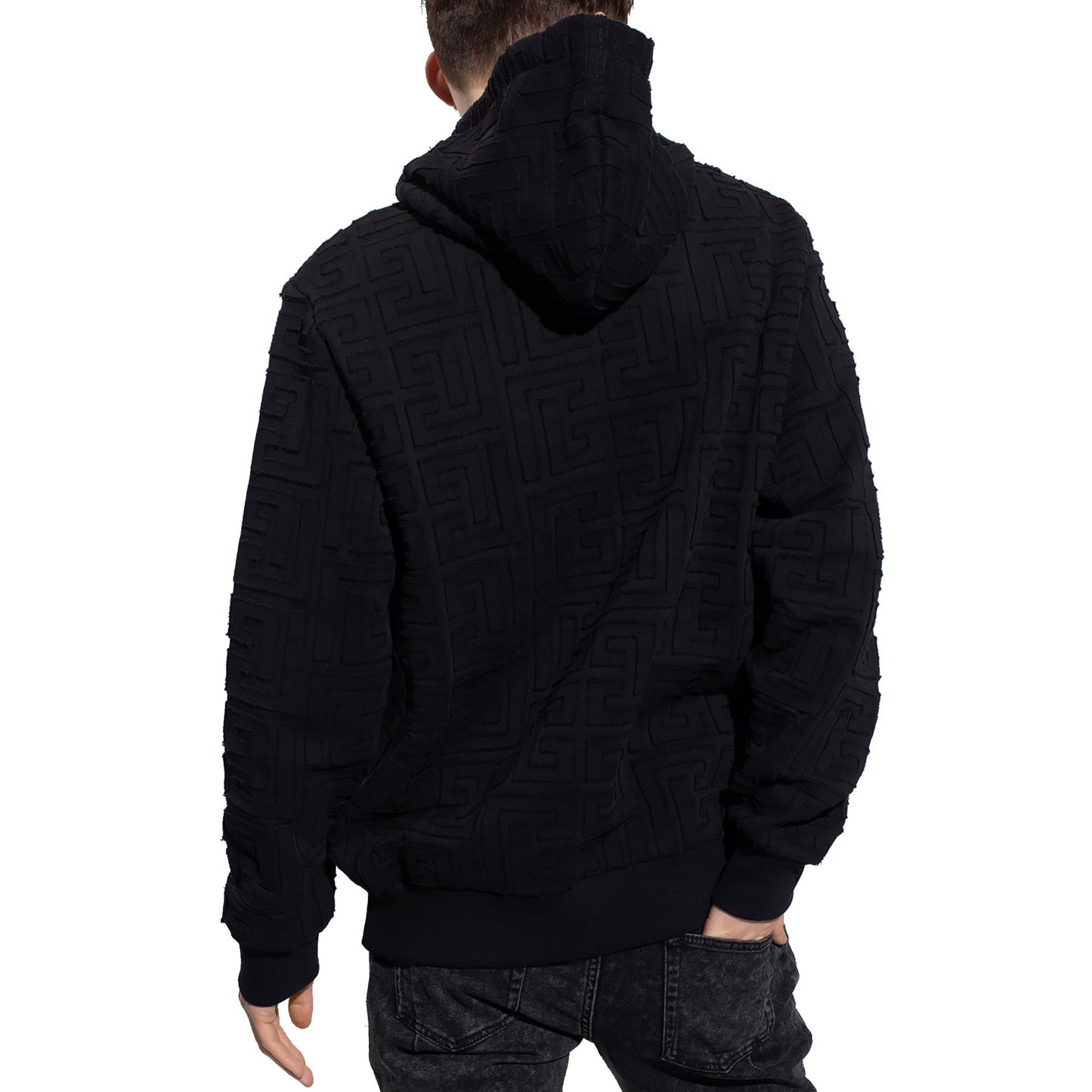 Balmain Monogrammed Hooded Sweatshirt