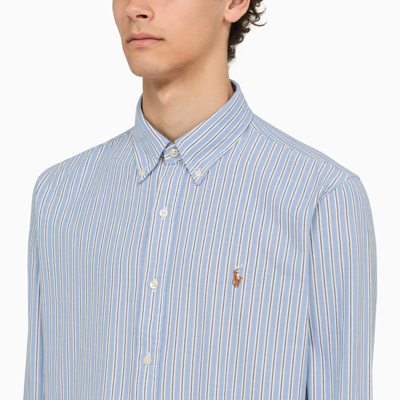 Polo Ralph Lauren Blue Striped Cotton Shirt