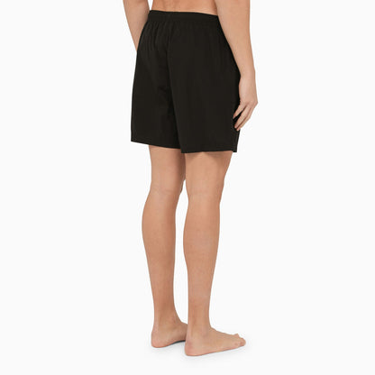 Alexander Mc Queen Black Bermuda Shorts With Logo