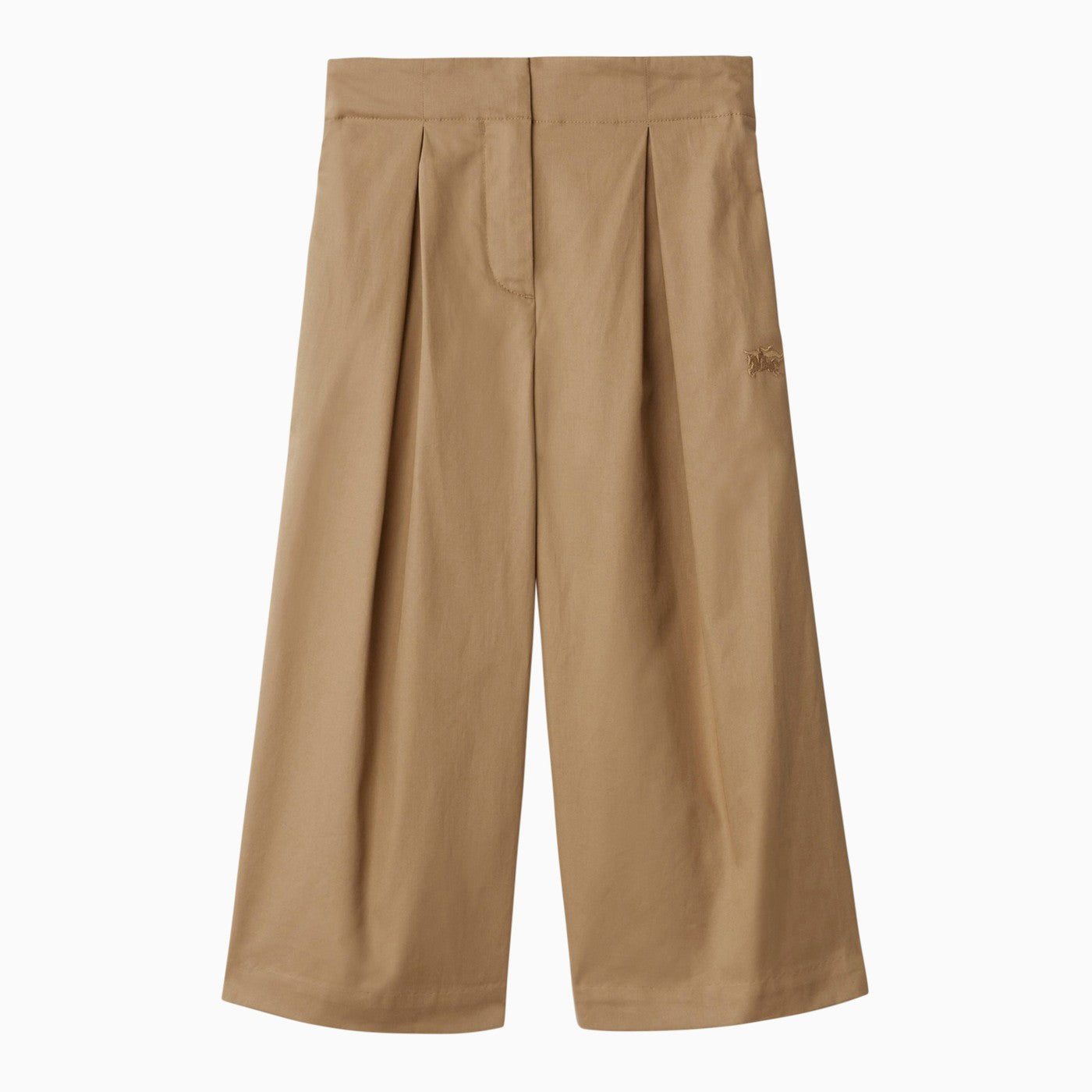 Burberry Beige Cotton Trousers With Pleats