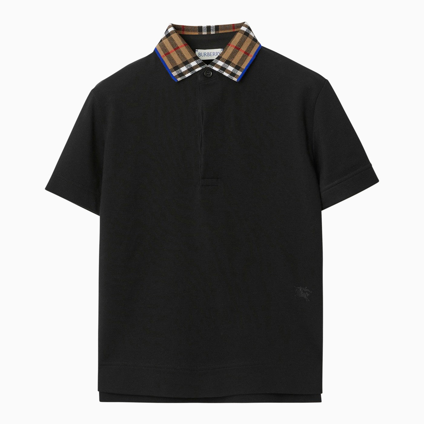 Burberry Black Cotton Polo