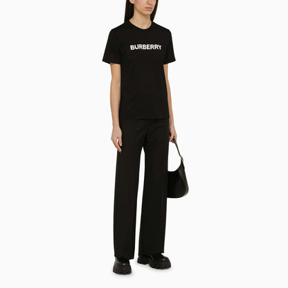 Burberry Black Crew Neck T Shirt With Logo