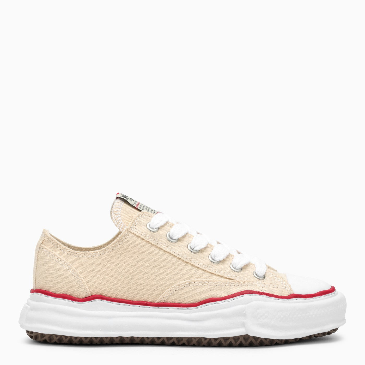 Maison Mihara Yasuhiro Peterson Low Beige Canvas Trainer