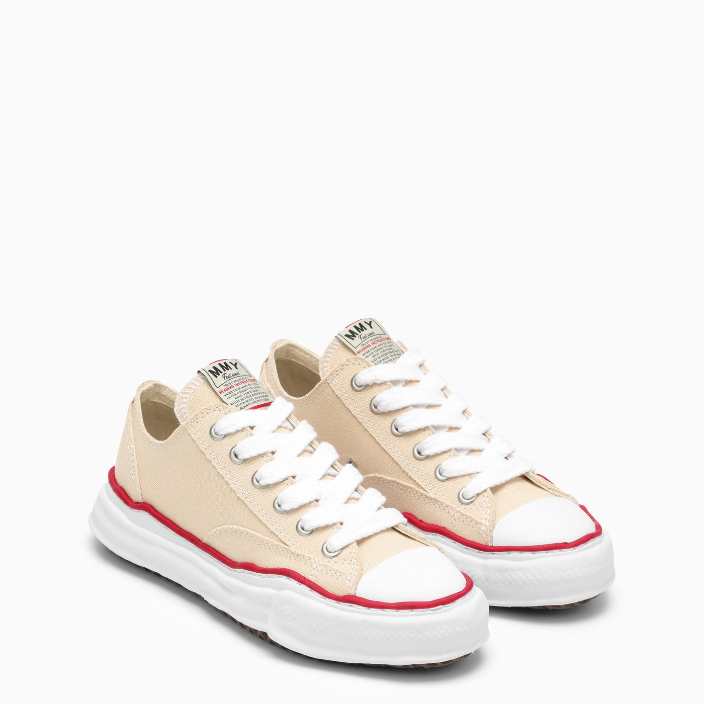 Maison Mihara Yasuhiro Peterson Low Beige Canvas Trainer