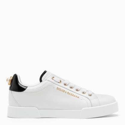 Dolce&Gabbana White And Gold Low Sneakers