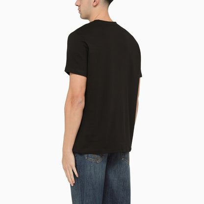 A.P.C. Black T Shirt With Contrasting Logo Lettering