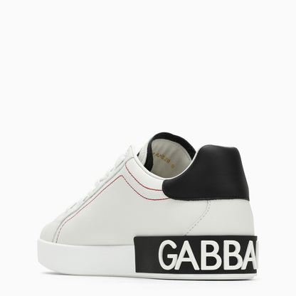 Dolce&Gabbana Portofino White/Black Leather Trainer