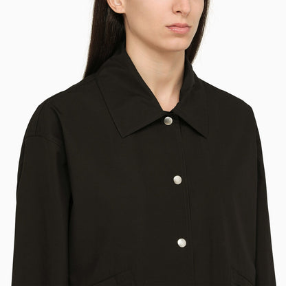 Jil Sander Black Cotton Jacket With Logo