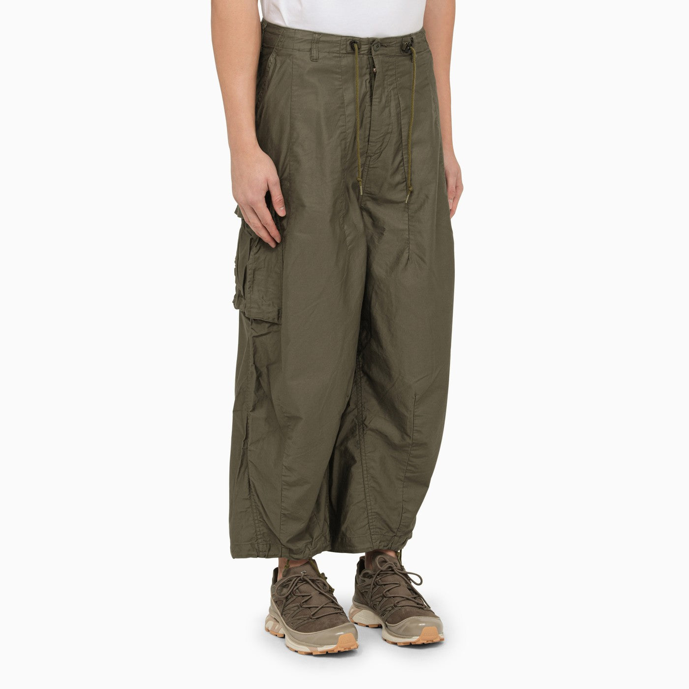 Needles Olive Green Cotton Cargo Trousers