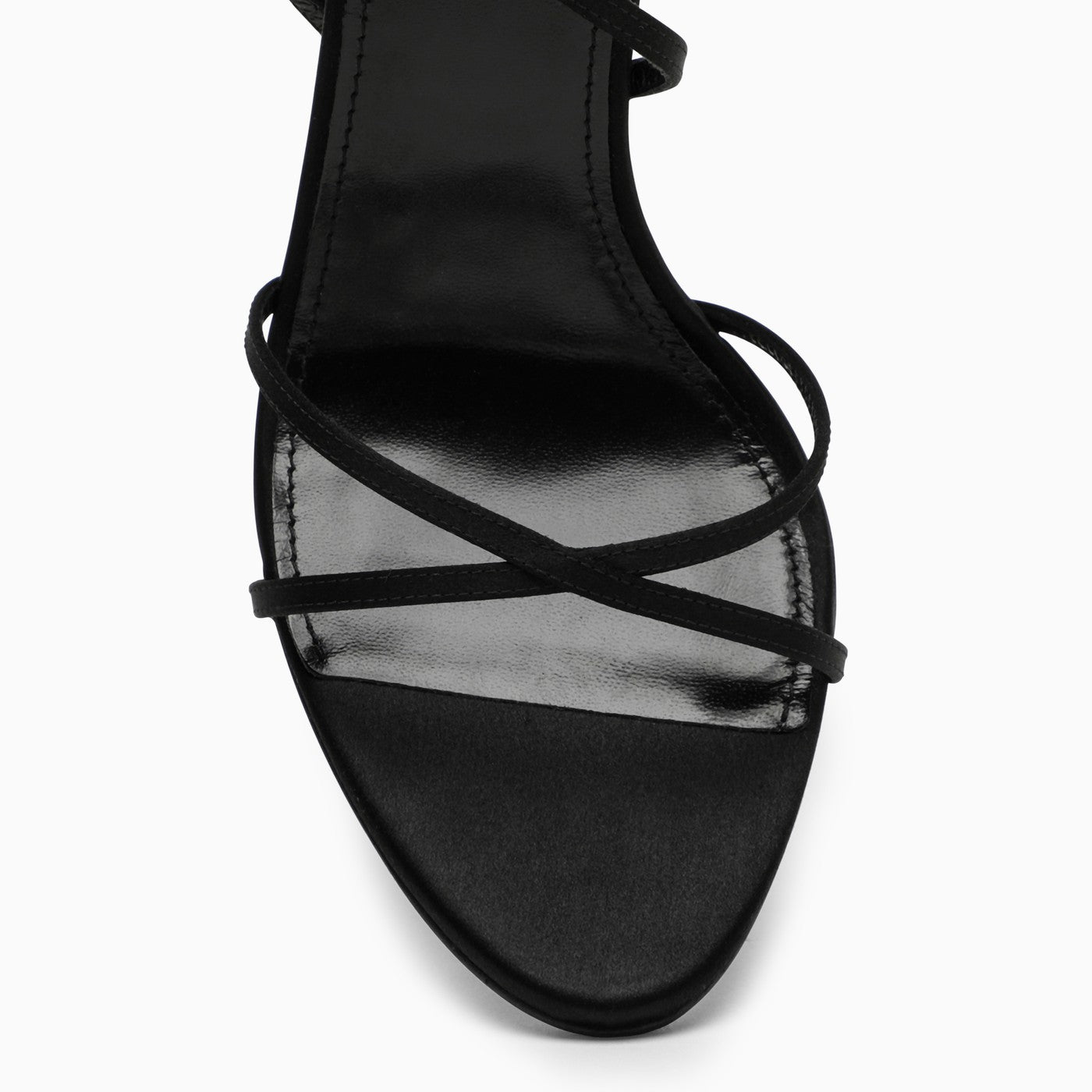 Paris Texas Black Liz Sandal With Satin Laces