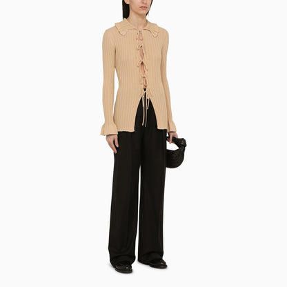 By Malene Birger Devora Beige Knitted Cardigan