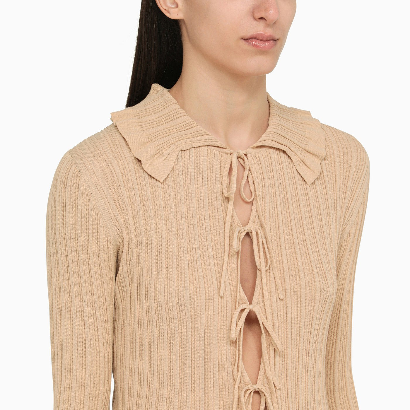 By Malene Birger Devora Beige Knitted Cardigan