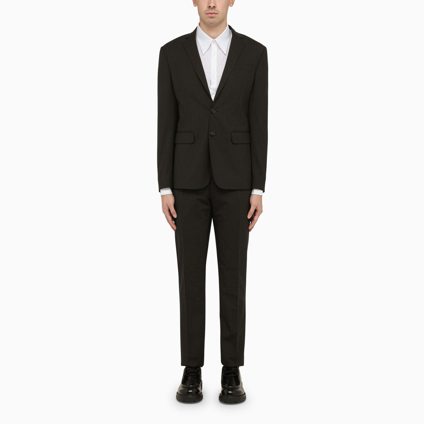 Dsquared2 Dark Grey Single Breasted Wool Suit