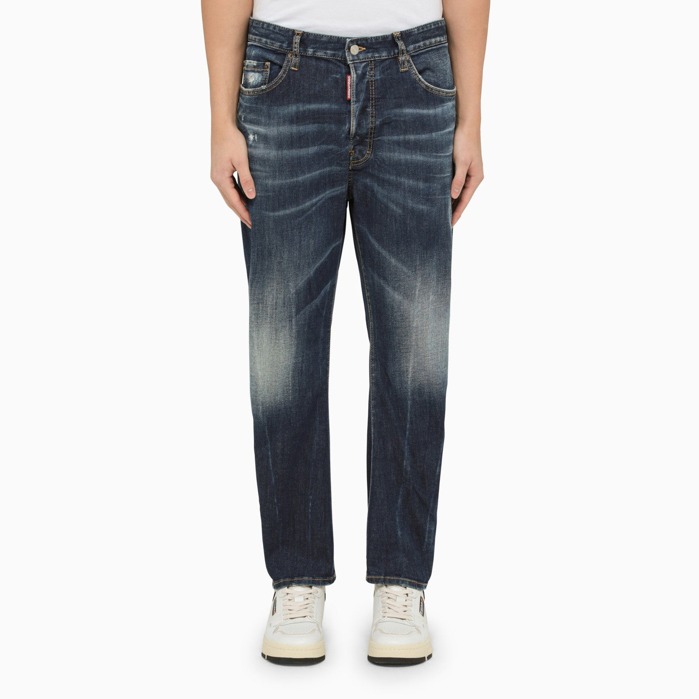 Dsquared2 Navy Blue Regular Denim Jeans