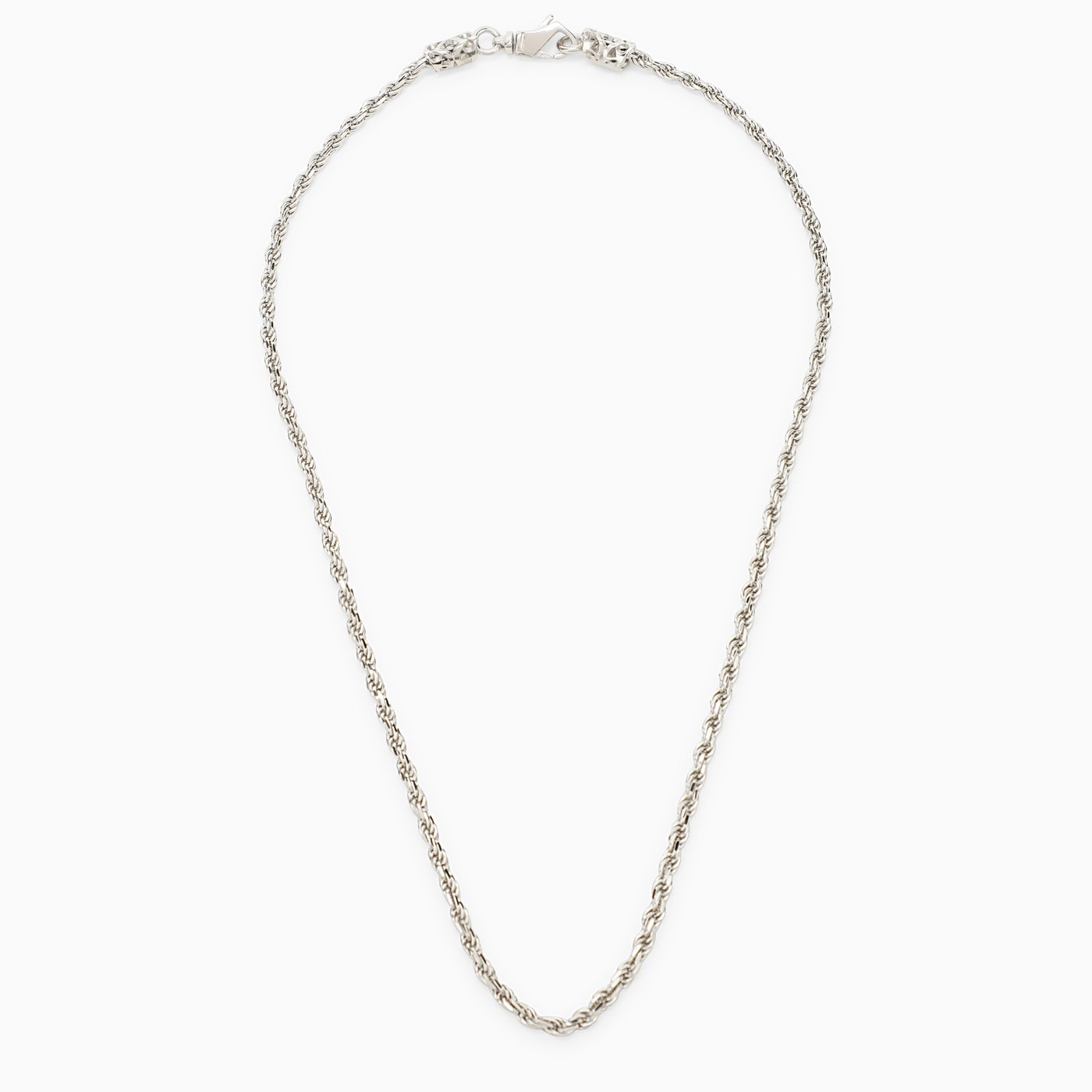 Emanuele Bicocchi 925 Sterling Silver Rope Chain Necklace