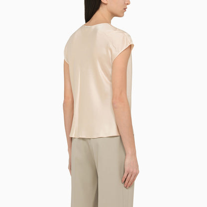 Vince Champagne Coloured Silk Blouse