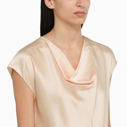 Vince Champagne Coloured Silk Blouse