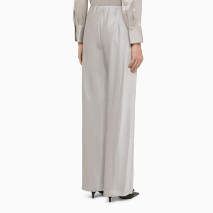 Vince Pearl Grey Satin Trousers