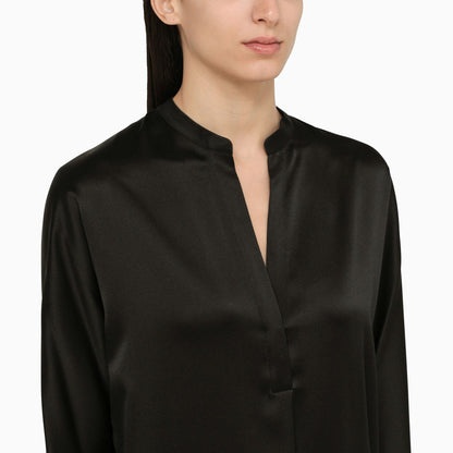 Vince Black Silk Blouse