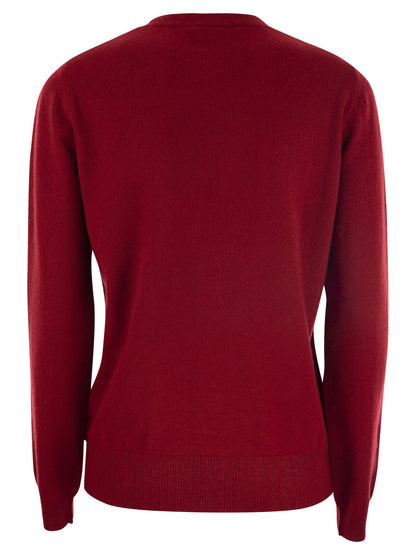 Max Mara Bari Wool And Cashmere Sweater With Embroidery