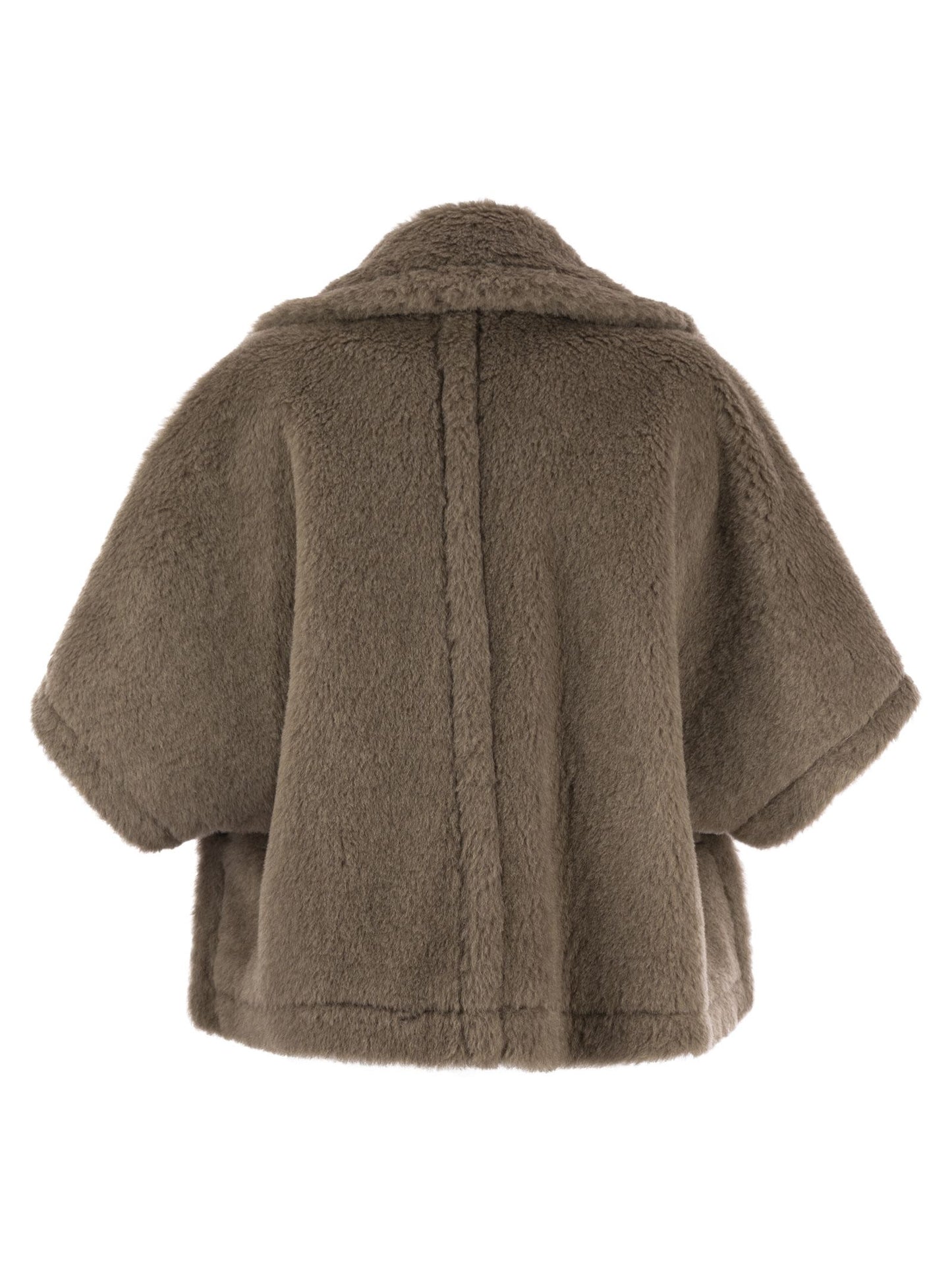 Max Mara Aleggio Short Cape In Teddy Fabric