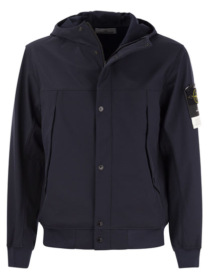 Stone Island Giubbotto Leggero Con Cappuccio