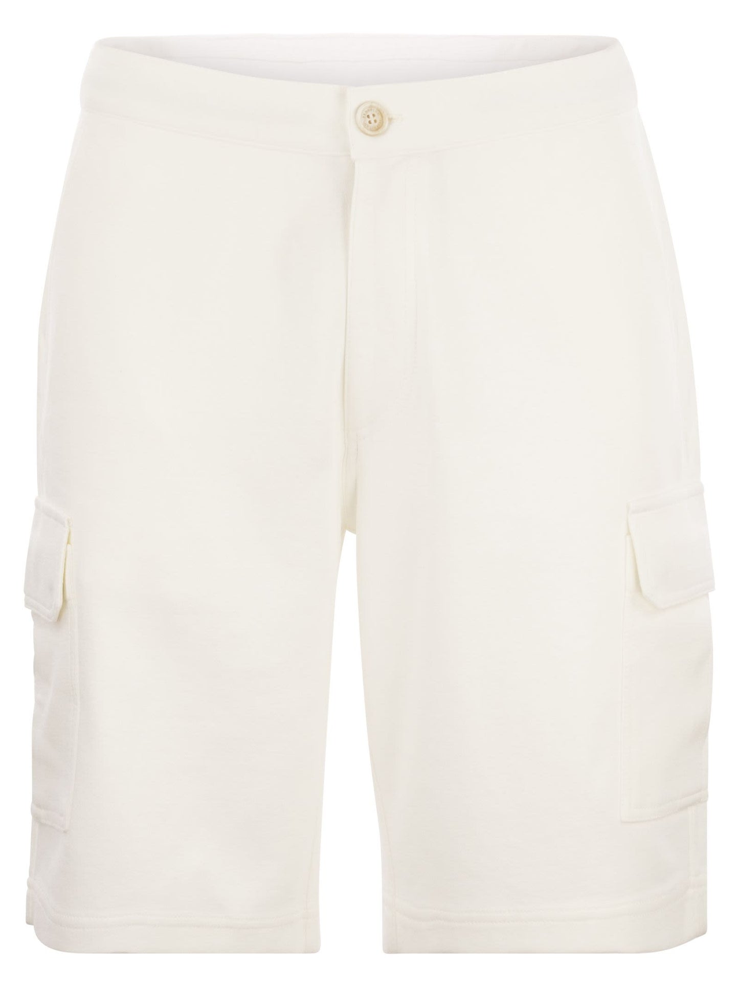 Brunello Cucinelli Bermuda Trousers In Light Cotton Fleece