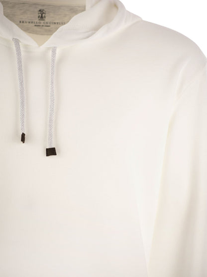 Brunello Cucinelli Cotton Fleece Hooded Topwear