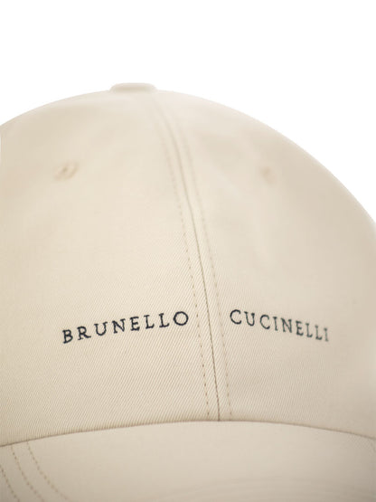 Brunello Cucinelli Cotton Canvas Baseball Cap With Embroidery