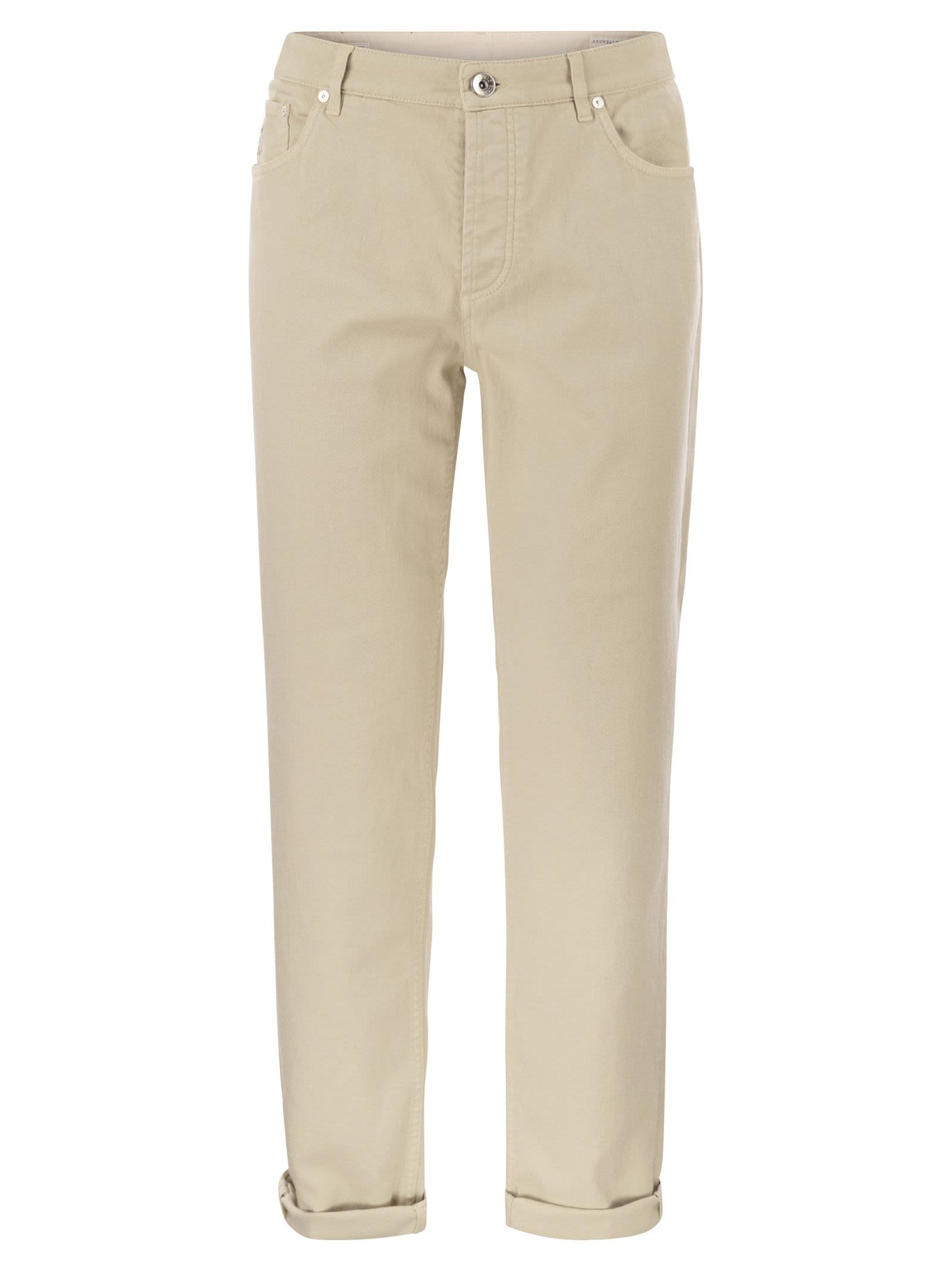 Brunello Cucinelli Five Pocket Traditional Fit Trousers In Light Comfort Dyed Denim