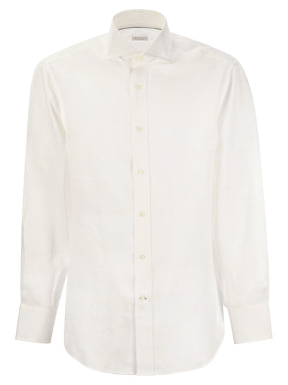 Brunello Cucinelli Camicia Taschino Bianco