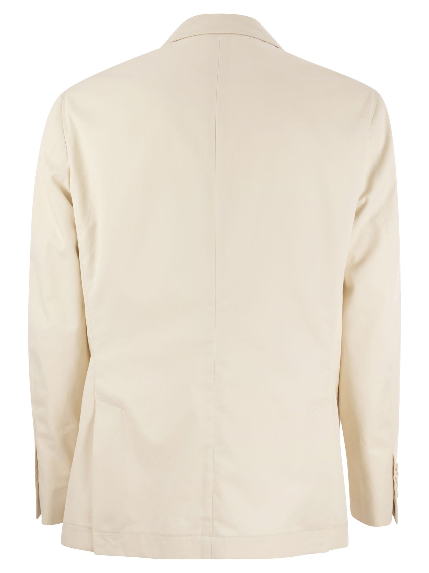 Brunello Cucinelli Cotton And Cashmere Deconstructed Jacket With Patch Pockets