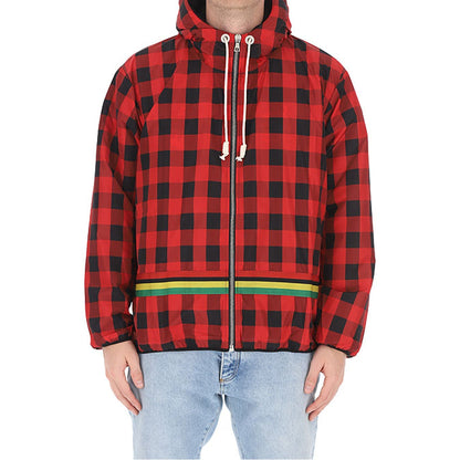 Palm Angels Checked Windbreaker Jacket